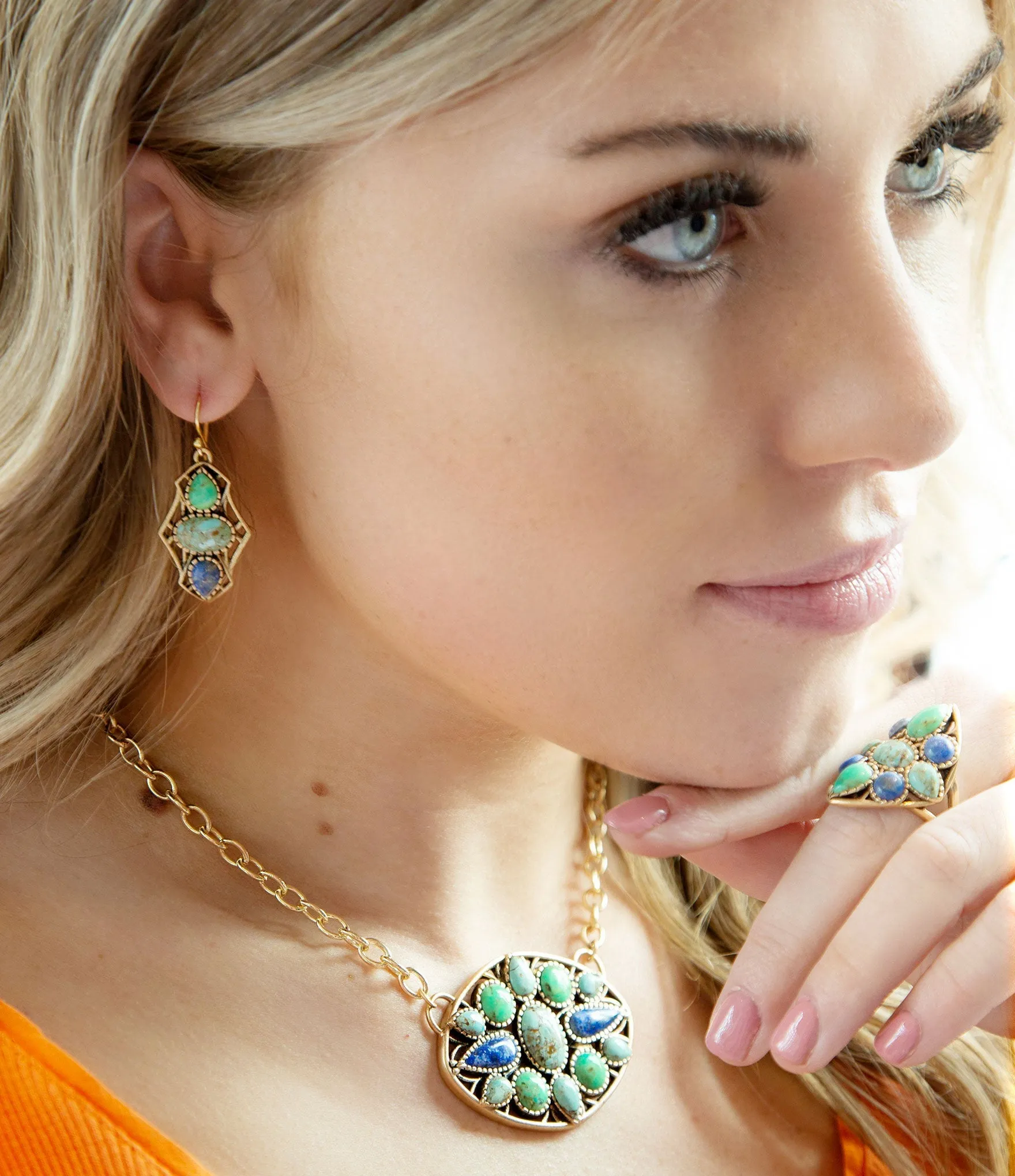 Blue Hues Multi Stone Earring sold by Barse product image thumbnail 3