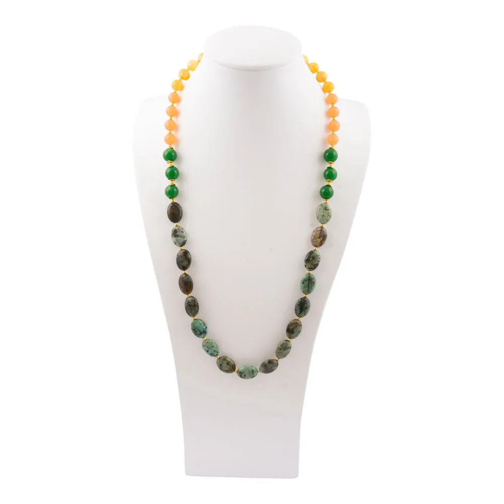 Patagonia Green Chrysocolla Golden Long Necklace sold by Barse product image thumbnail 5