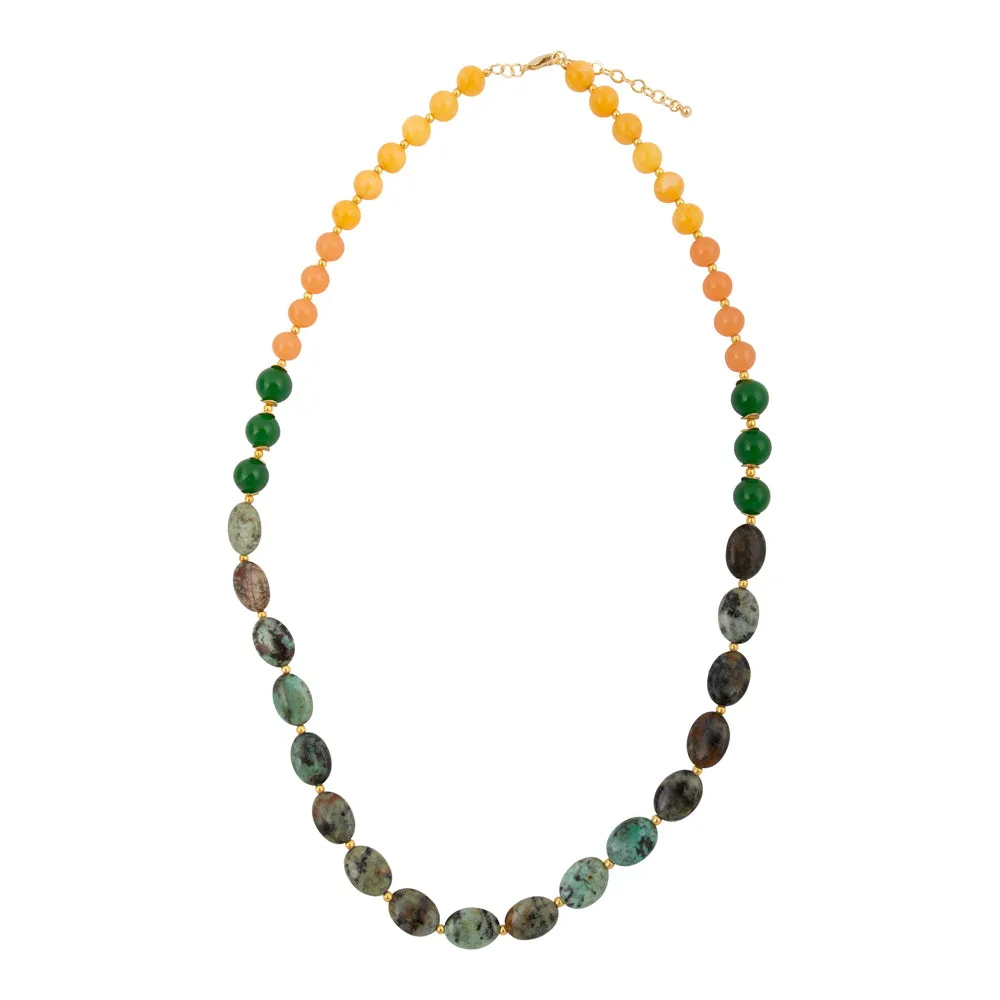 Patagonia Green Chrysocolla Golden Long Necklace sold by Barse product image thumbnail 4