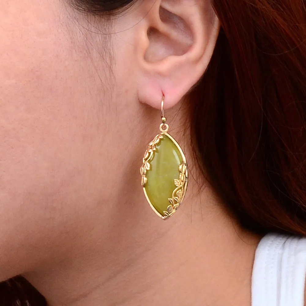 Golden Vines Green Jasper Drop Earrings sold by Barse product image thumbnail 2
