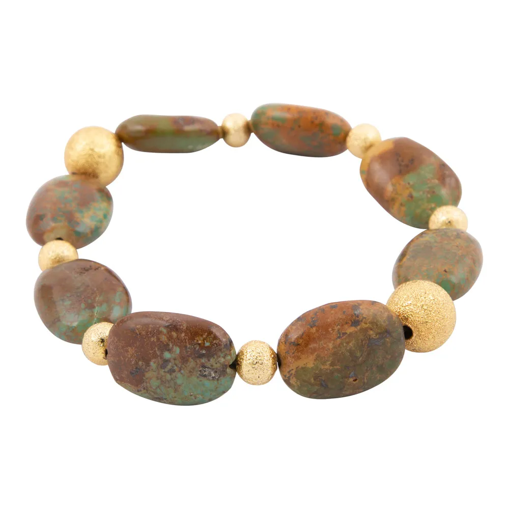 Patagonia Genuine Green Turquoise Nugget Bracelet sold by Barse product image thumbnail 4