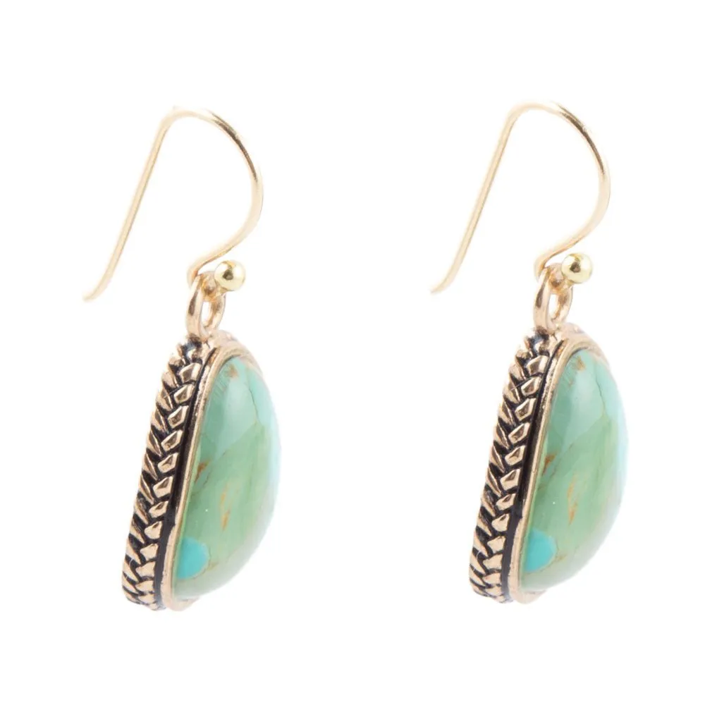 Teardrop Turquoise Drop Earrings sold by Barse product image thumbnail 3
