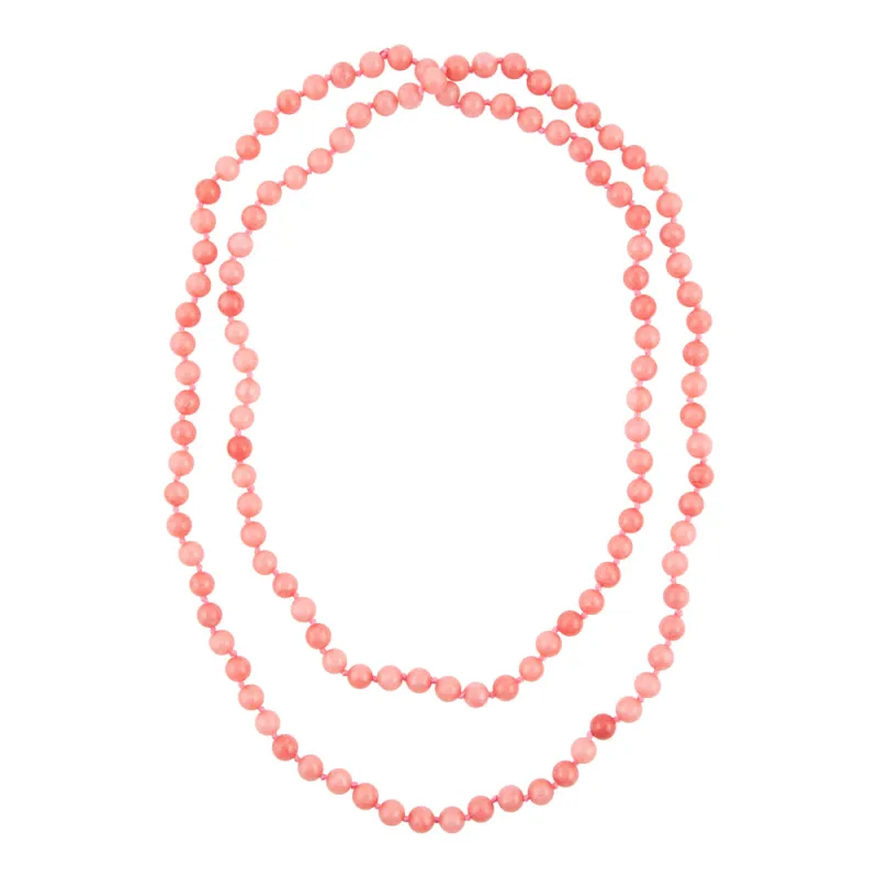 Immeasurable Pink Jade Wrap Necklace sold by Barse