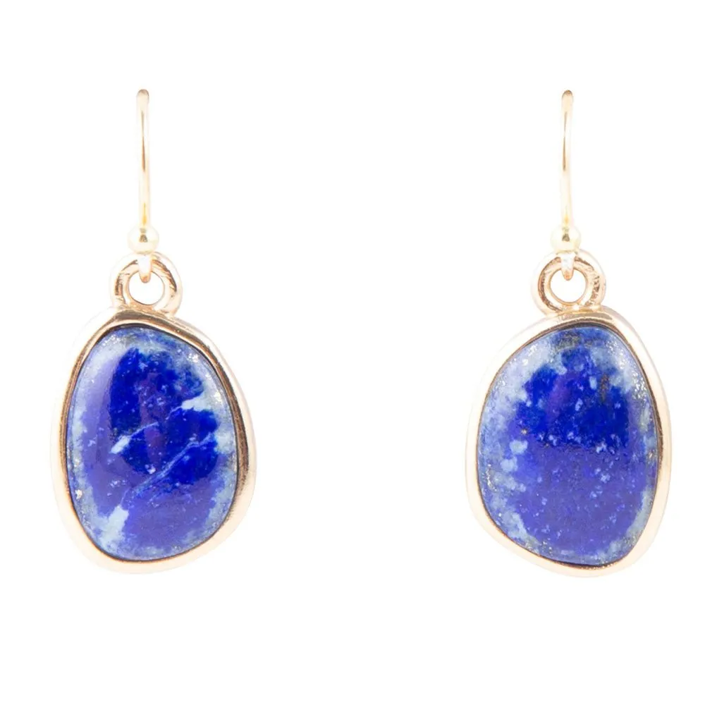 Lapis and Bronze Earrings sold by Barse