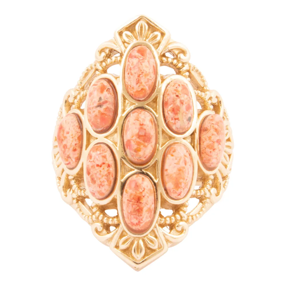 Sanibel Orange Coral Golden Drop Ring sold by Barse product image thumbnail 4