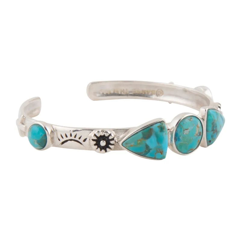 Blue Turquoise and Silver Cuff Bracelet sold by Barse