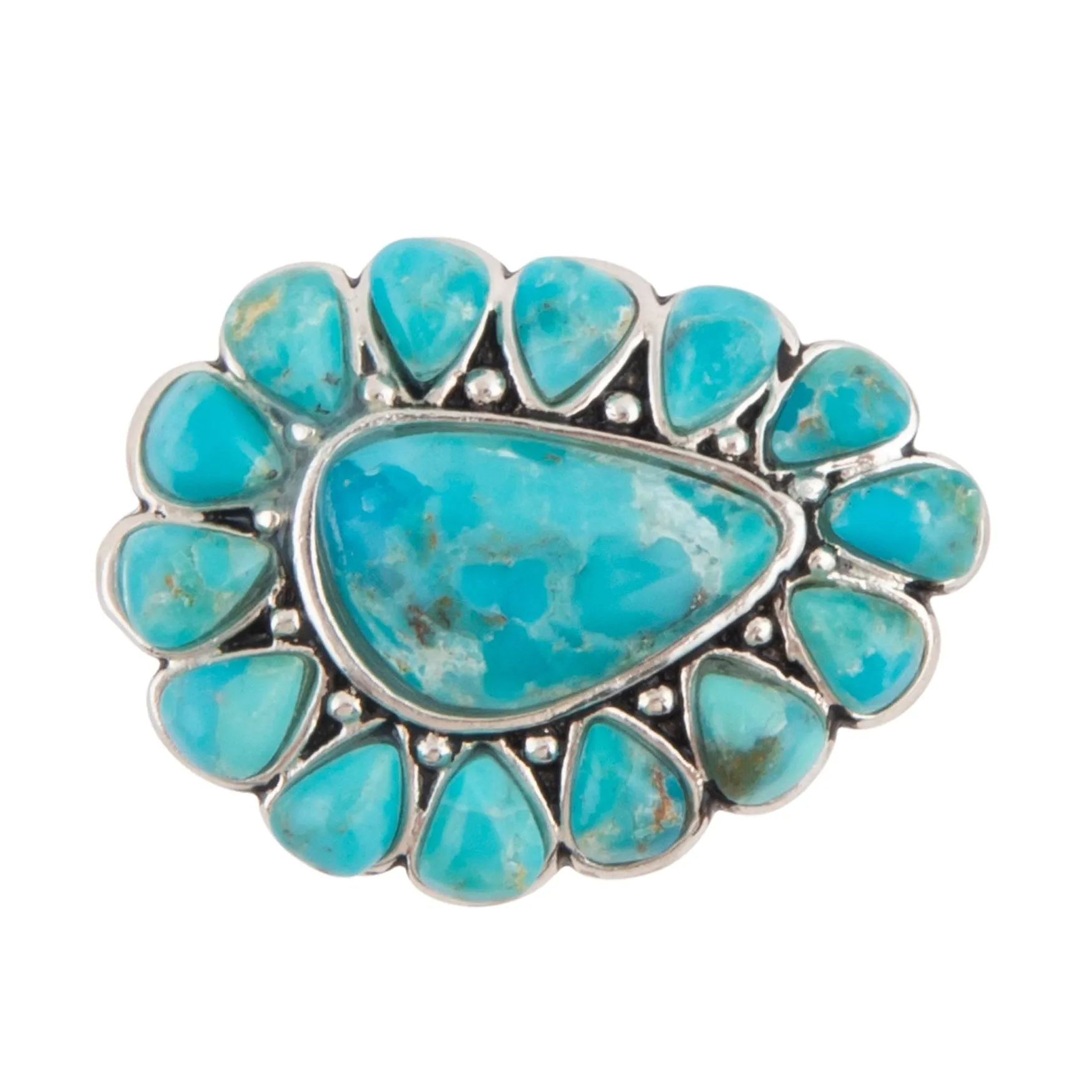 Durango Blue Turquoise Multi-Stone Silver Ring sold by Barse product image thumbnail 3