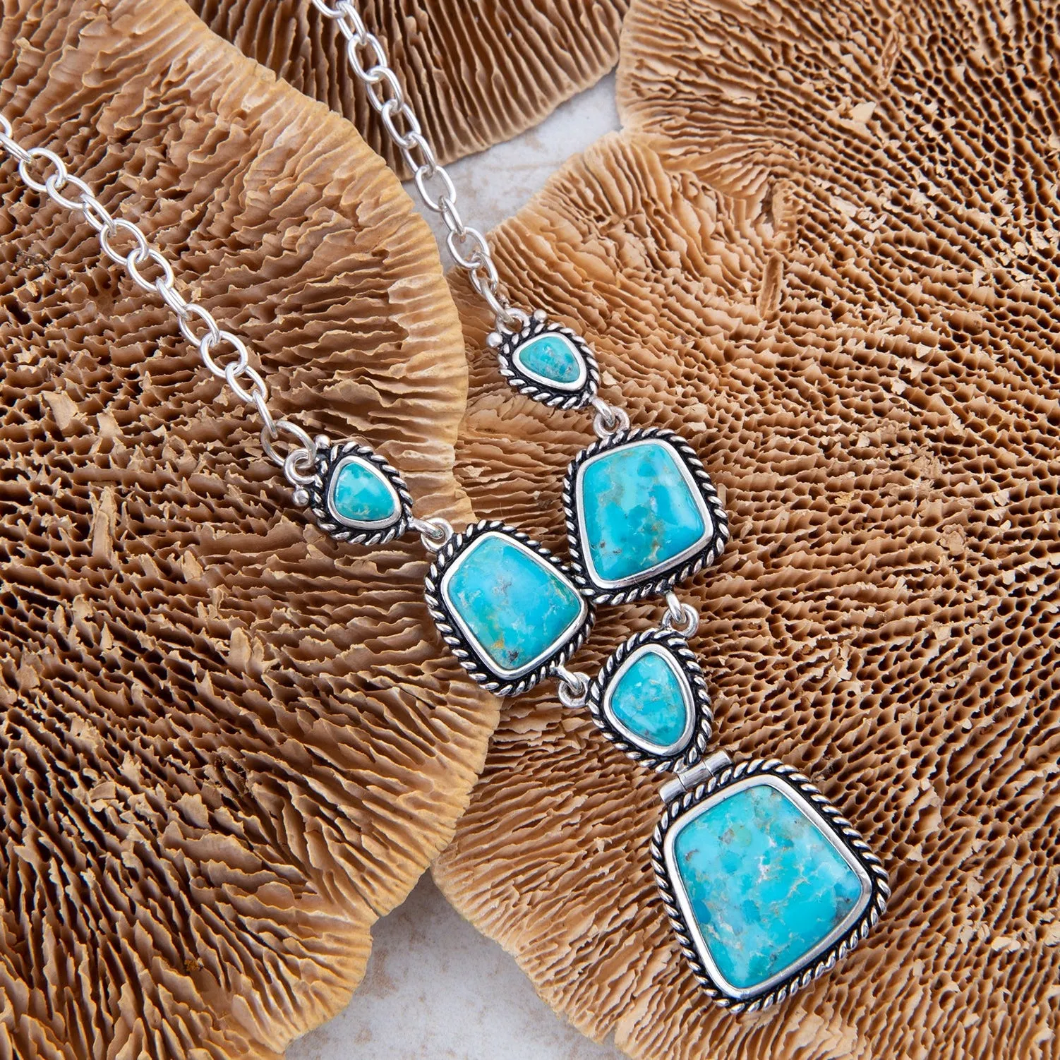 Earth and Sky Blue Turquoise Silver Necklace sold by Barse product image thumbnail 2