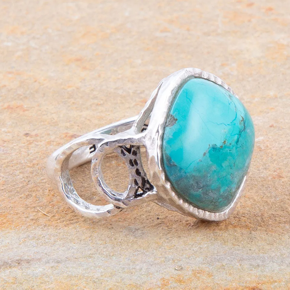 Hypnosis Blue Turquoise and Silver Ring sold by Barse product image thumbnail 3