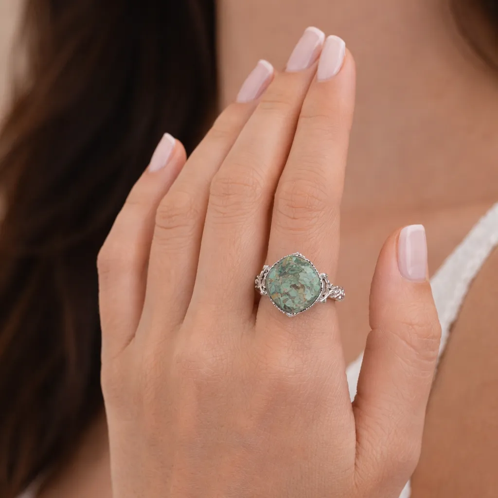 Hypnosis Blue Turquoise and Silver Ring sold by Barse product image thumbnail 2