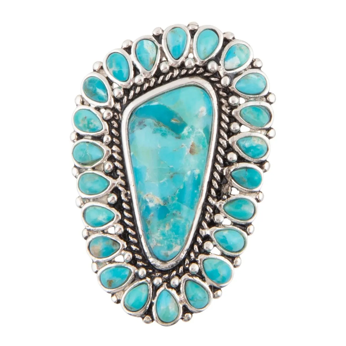 Sedona Blue Turquoise and Silver Statement Ring sold by Barse product image thumbnail 4