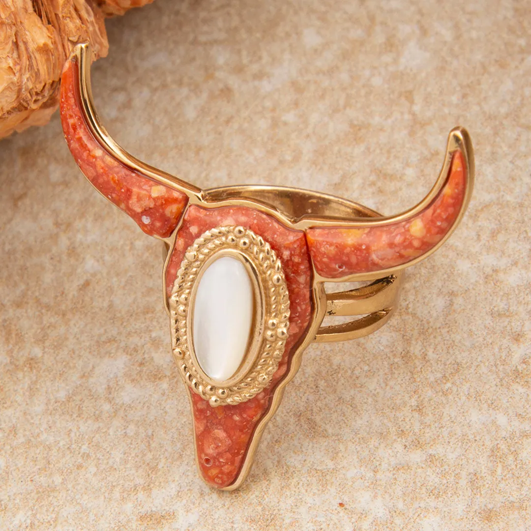 Longhorn Orange Sponge Coral Golden Ring sold by Barse product image thumbnail 3