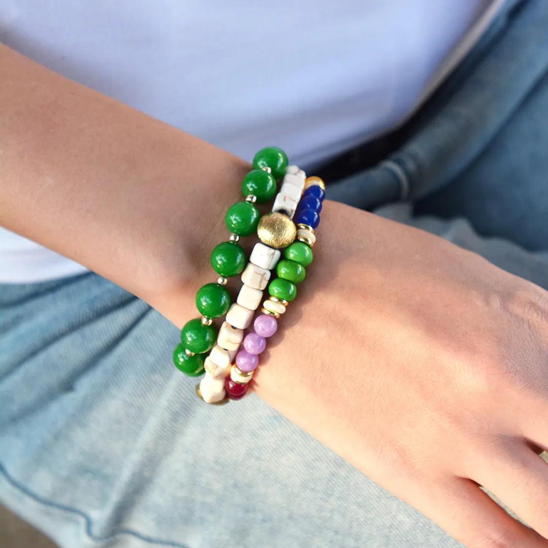 Bright Multistone Triple Stretch Bracelet Set sold by Barse product image thumbnail 2