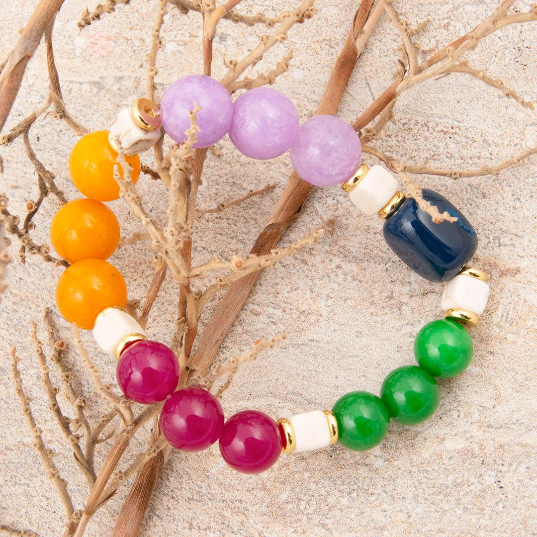 Bright Multistone Chunky Stretch Bracelet sold by Barse product image thumbnail 3