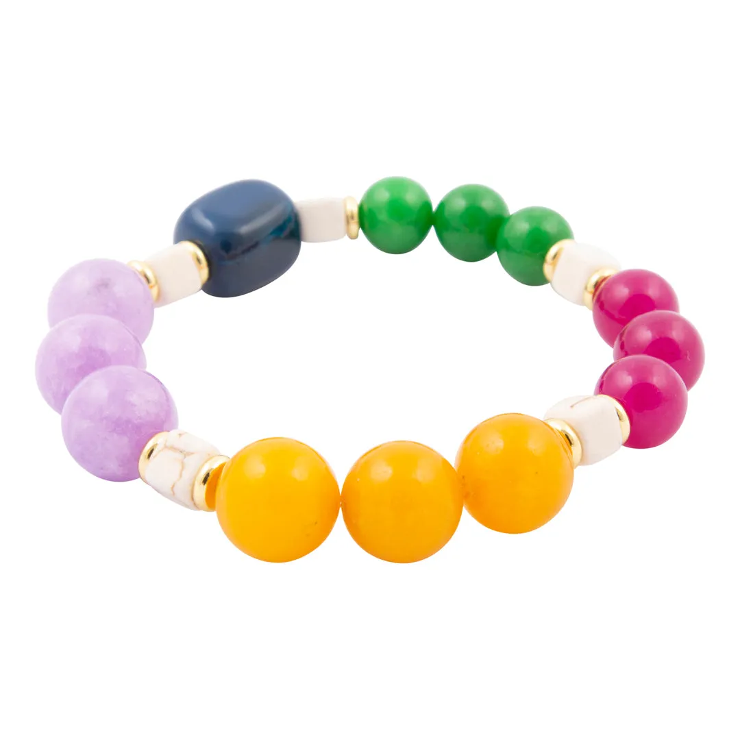 Bright Multistone Chunky Stretch Bracelet sold by Barse product image thumbnail 4