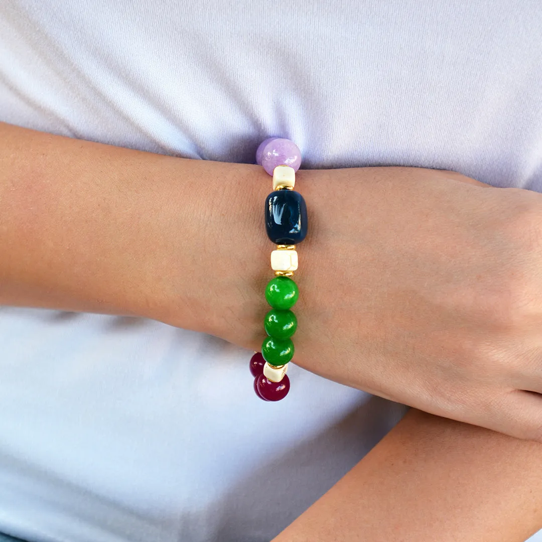 Bright Multistone Chunky Stretch Bracelet sold by Barse product image thumbnail 2