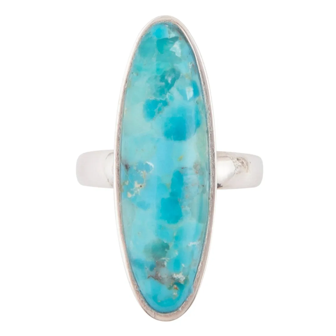 Pueblo Blue Turquoise and Silver Oval Ring sold by Barse product image thumbnail 3