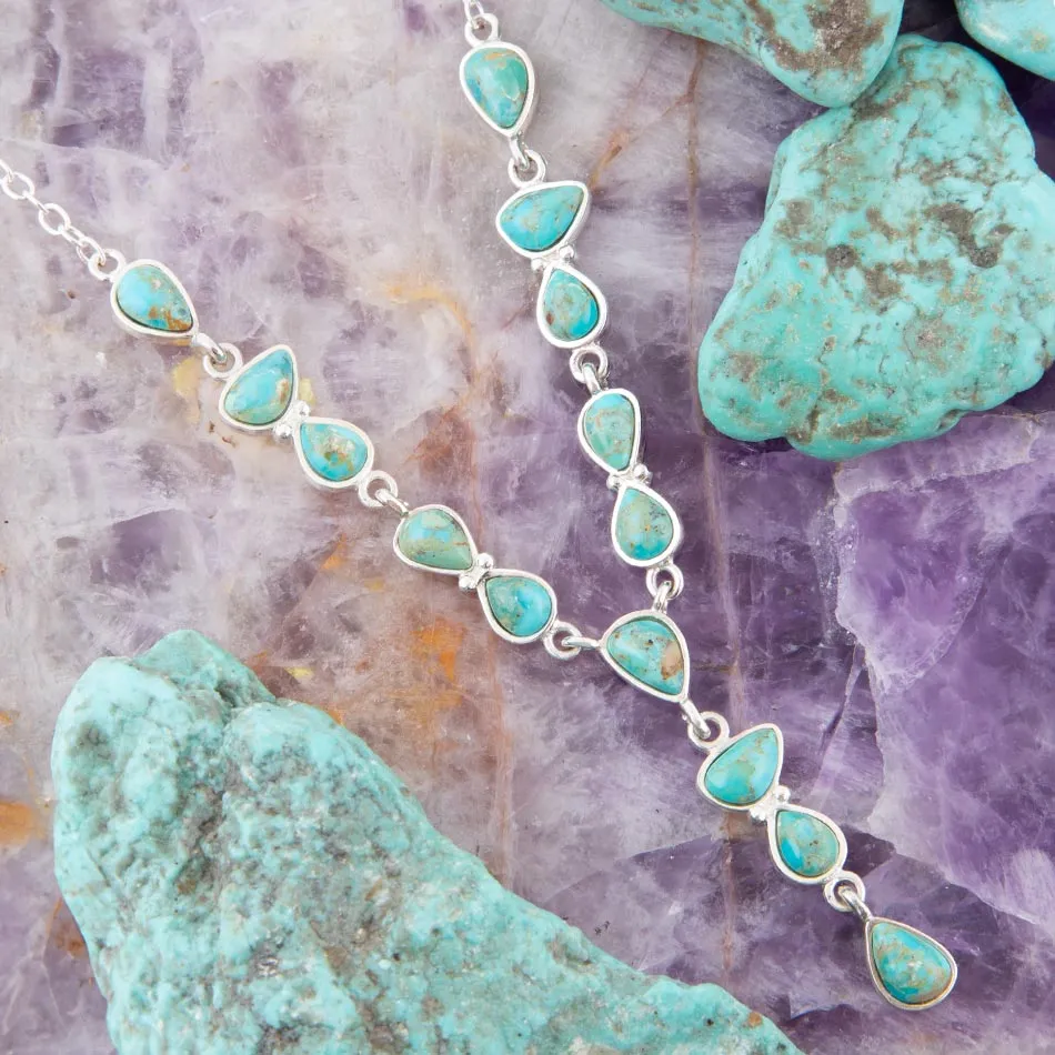 Durango Blue Turquoise and Silver Y-Necklace sold by Barse product image thumbnail 5