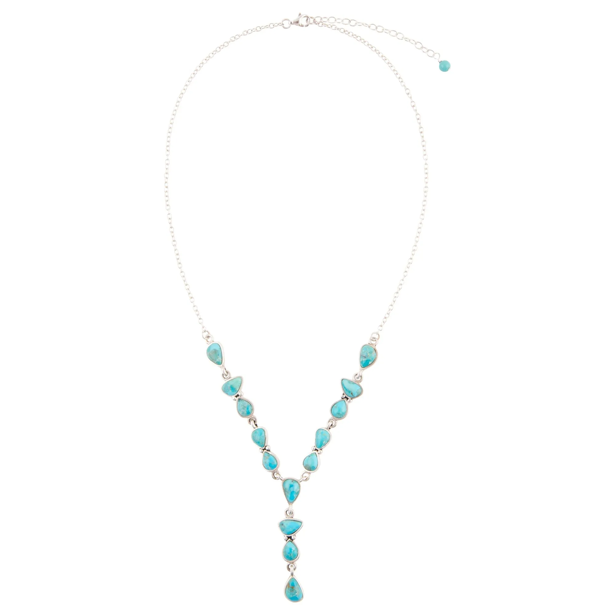 Durango Blue Turquoise and Silver Y-Necklace sold by Barse product image thumbnail 4
