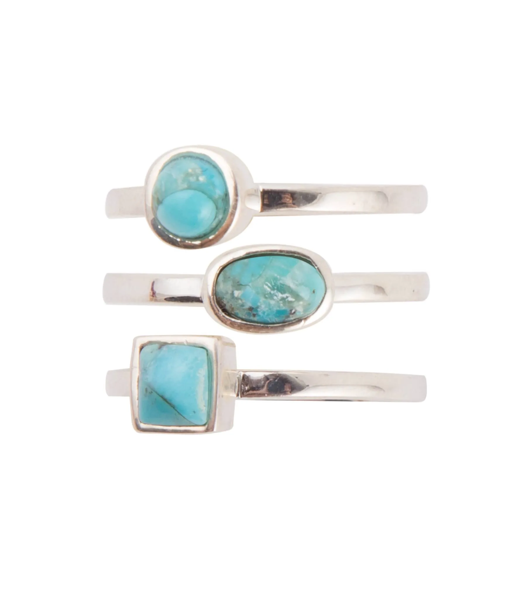 Silver Blue Turquoise Stackable Ring sold by Barse product image thumbnail 4