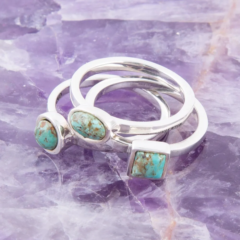 Silver Blue Turquoise Stackable Ring sold by Barse product image thumbnail 2