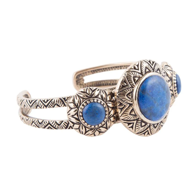Lapis Trifecta Cruff Bracelet made by Barse