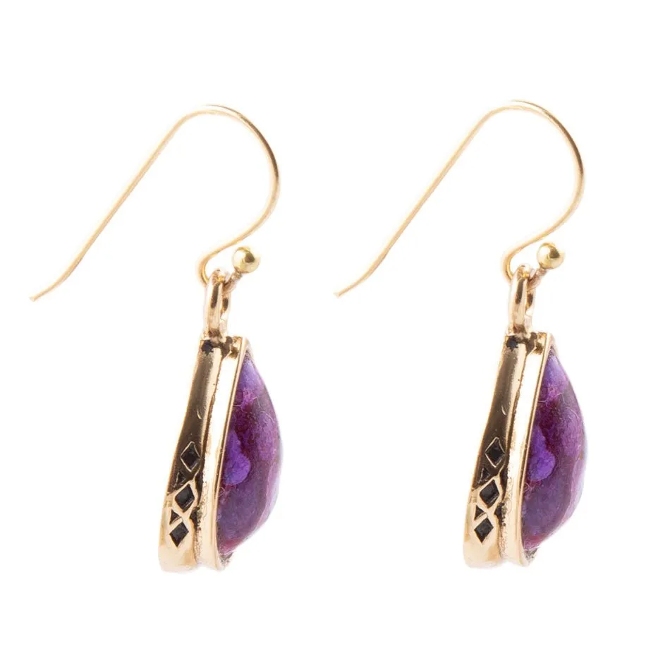 The Perfect Drop of Purple Turquoise Earrings sold by Barse product image thumbnail 3