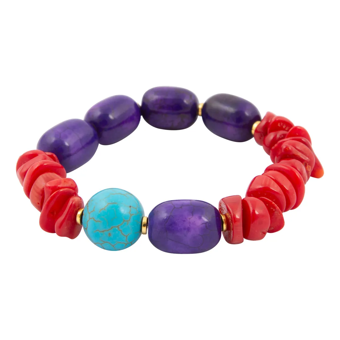 Painted Desert Purple Magnesite Golden Bracelet sold by Barse product image thumbnail 5