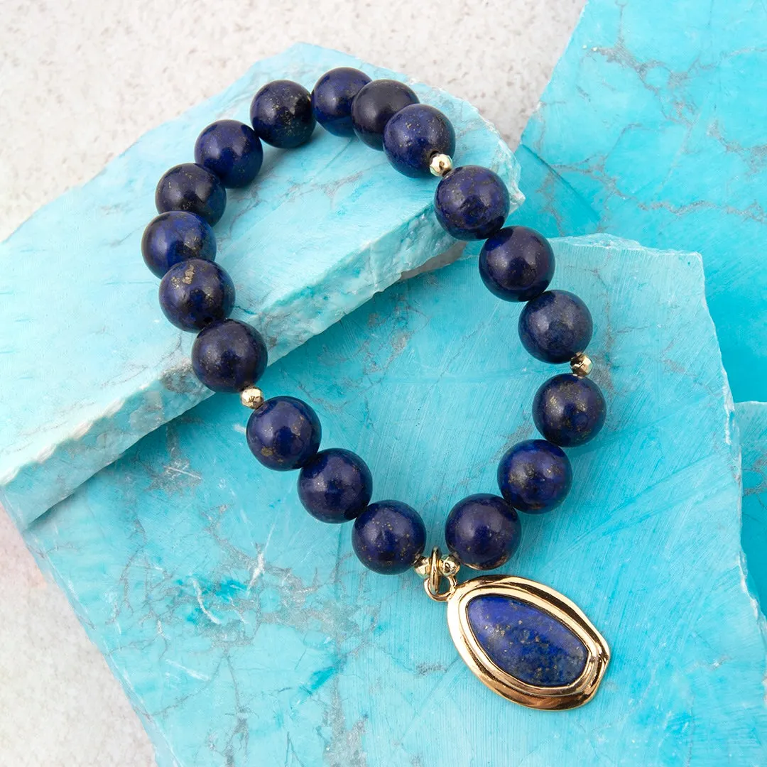 Oasis Red Magnesite Golden Charm Bracelet sold by Barse product image thumbnail 3