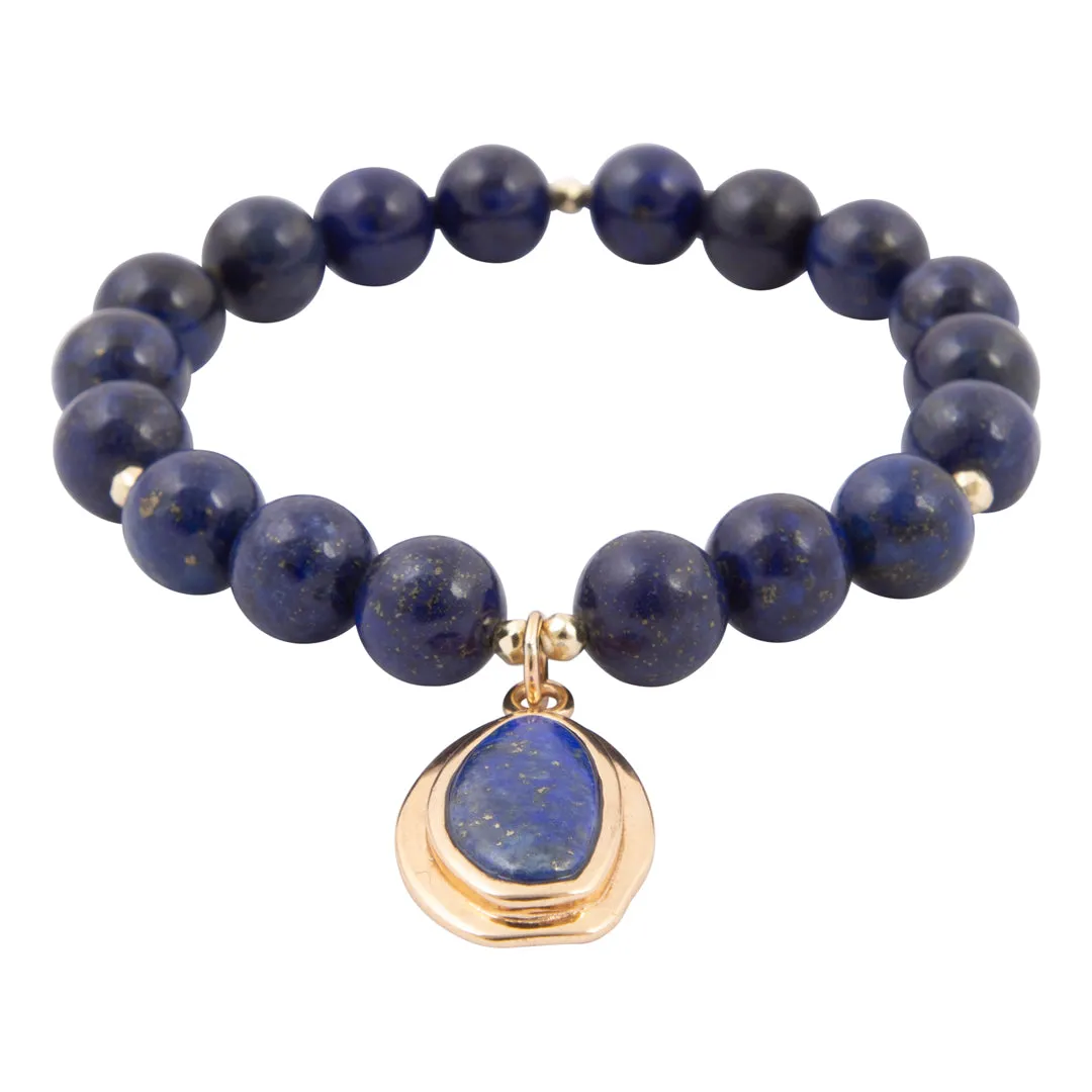 Oasis Red Magnesite Golden Charm Bracelet sold by Barse product image thumbnail 4