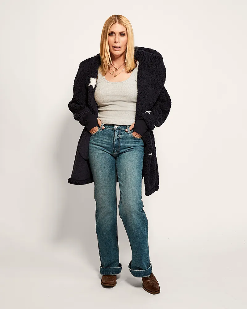 New York Knicks Bedazzled Sherpa Lounger Jacket sold by Jill Martin product image thumbnail 2