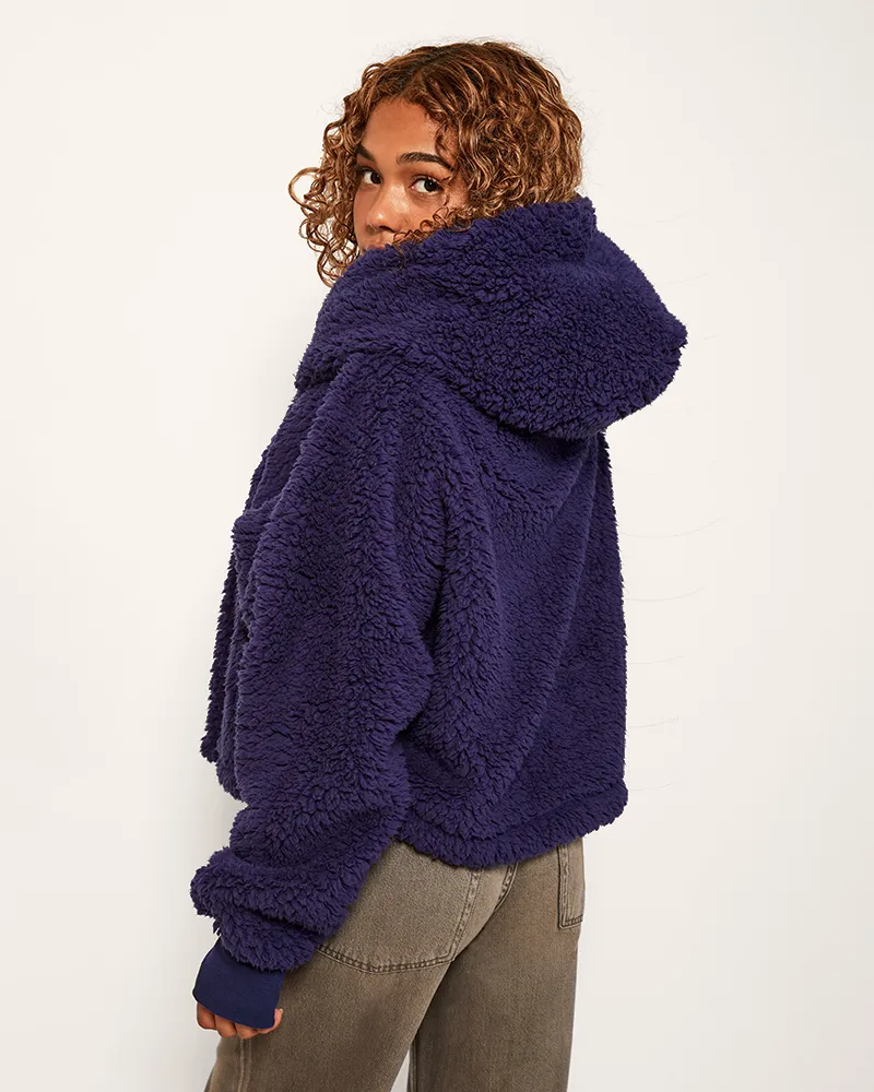 Classic Cropped Sherpa Lounger Jacket sold by Jill Martin product image thumbnail 3