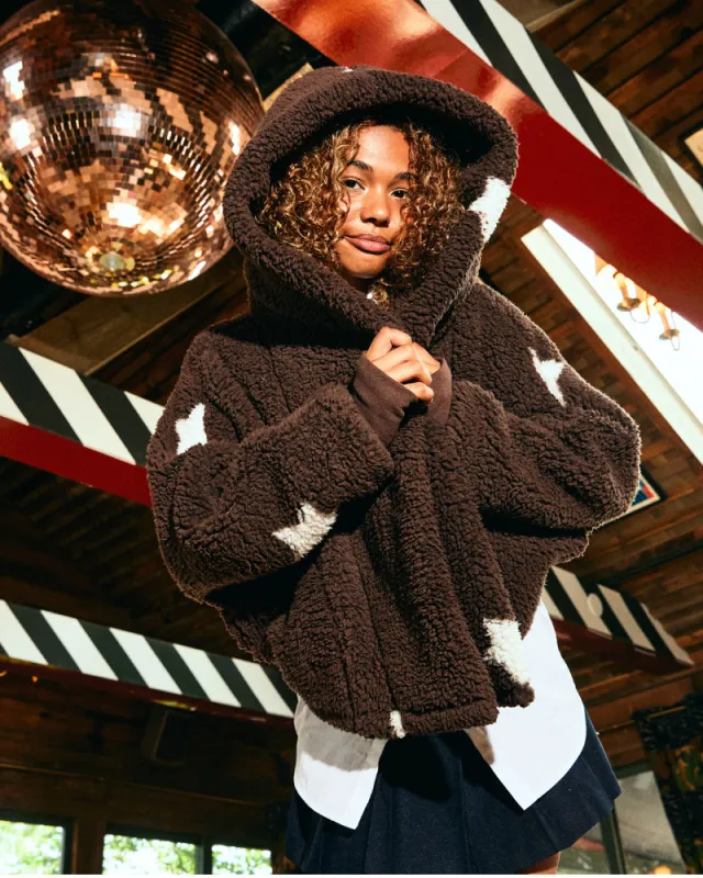 Classic Cropped Sherpa Lounger Jacket sold by Jill Martin