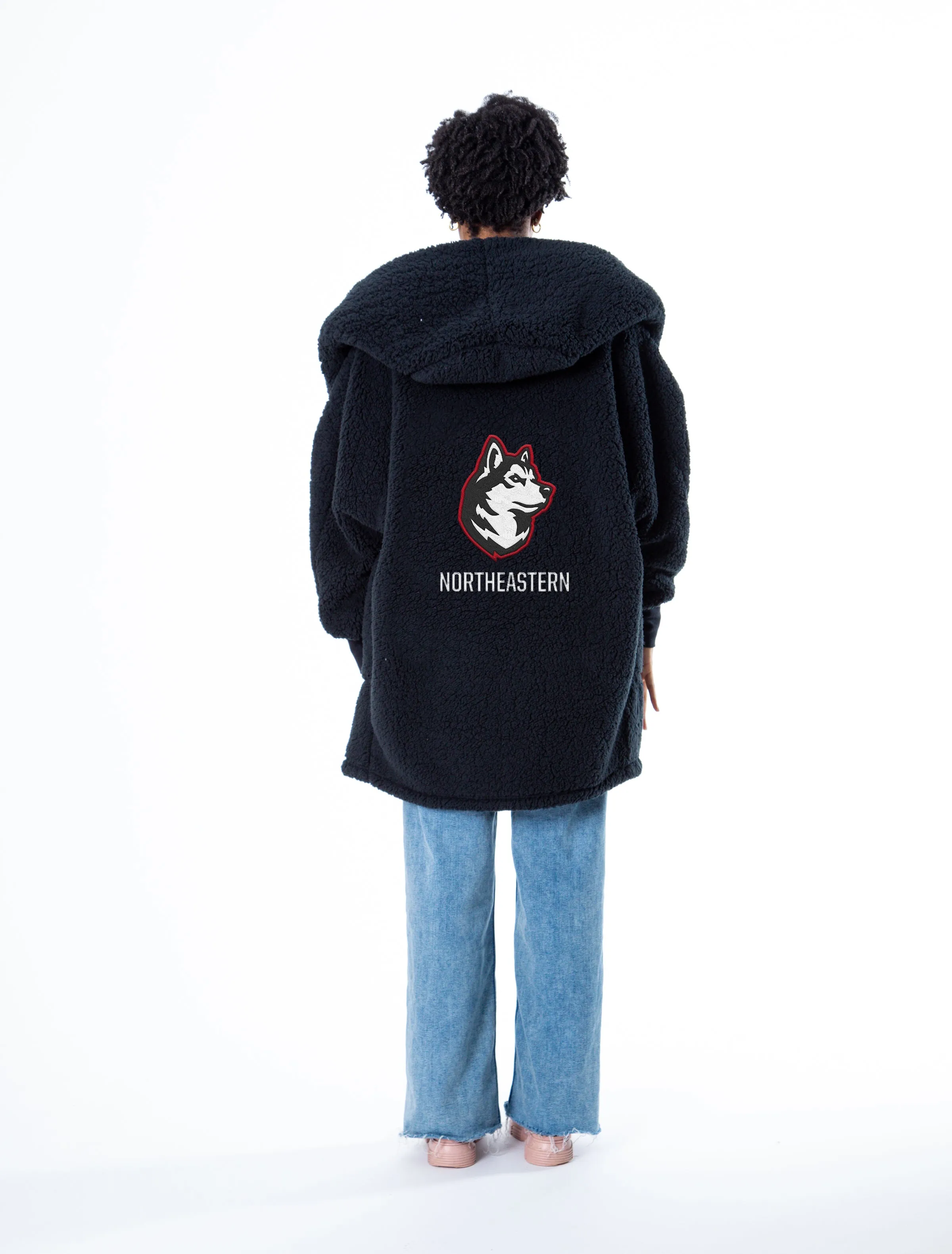 Northeastern University Sherpa Lounger Jacket sold by Jill Martin product image thumbnail 2