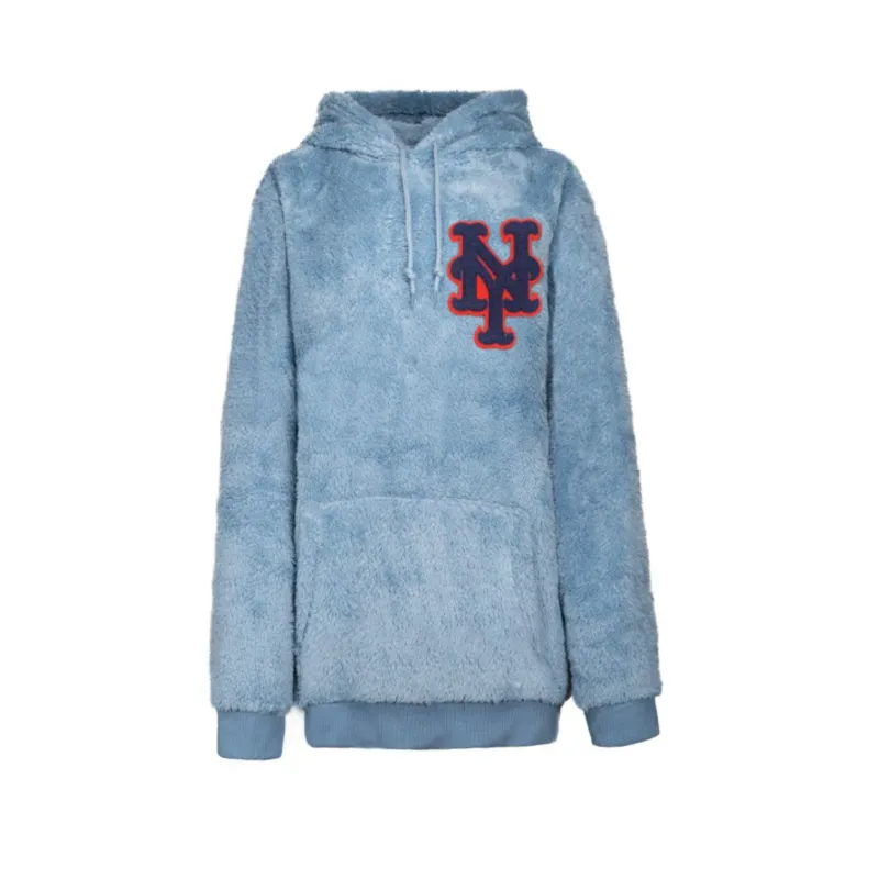 New York Mets Chenille Logo Sherpa Hoodie sold by Jill Martin