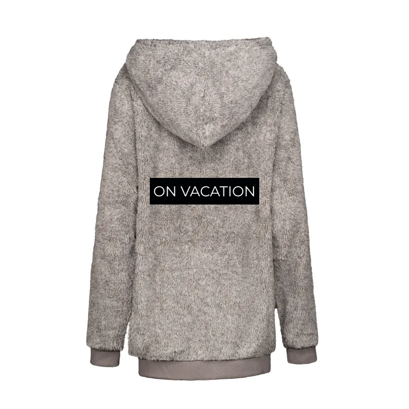 On Vacation Sherpa Hoodie made by Jill Martin