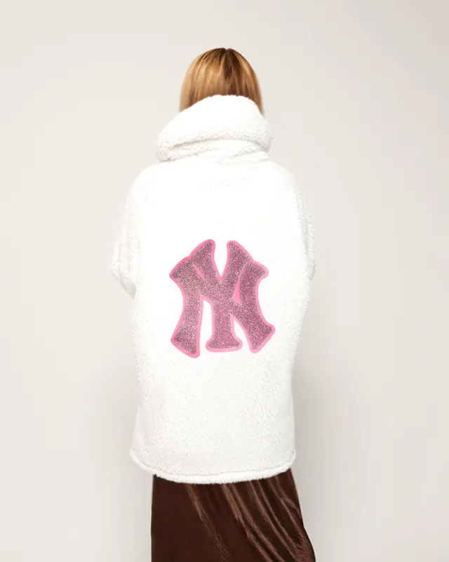New York Yankees Bedazzled Sherpa Lounger Jacket sold by Jill Martin