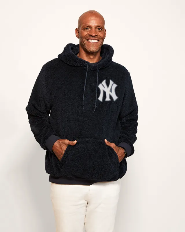 New York Yankees Chenille Logo Sherpa Hoodie sold by Jill Martin