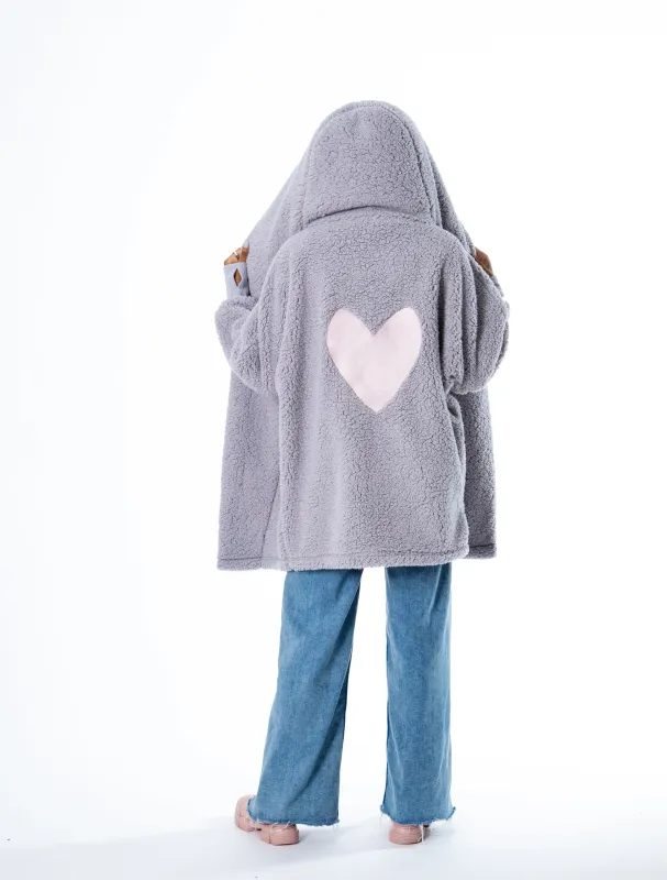 Classic Heart Sherpa Lounger Jacket sold by Jill Martin