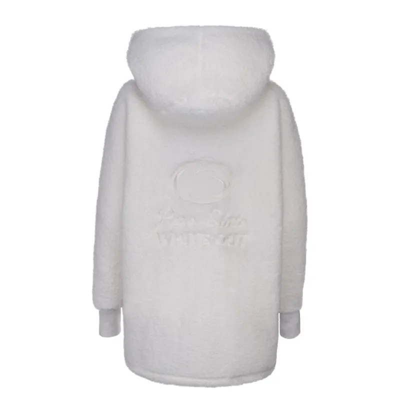 Limited Edition Penn State White Out Unisex Sherpa Lounger Jacket sold by Jill Martin