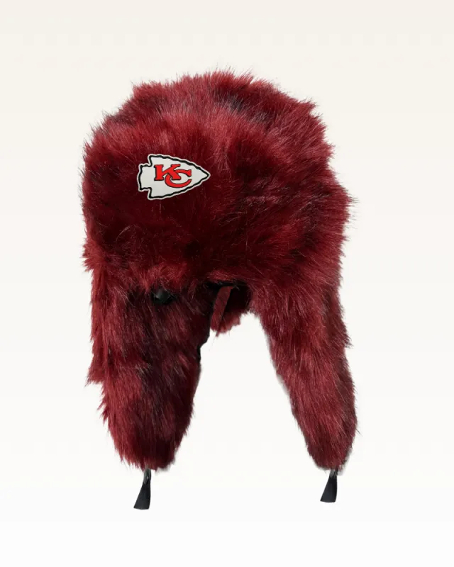 Kansas City Chiefs Faux Fur Trapper Hat sold by Jill Martin