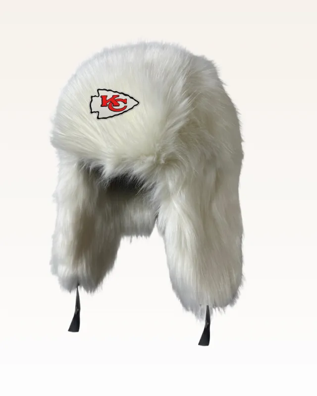Kansas City Chiefs Faux Fur Trapper Hat sold by Jill Martin