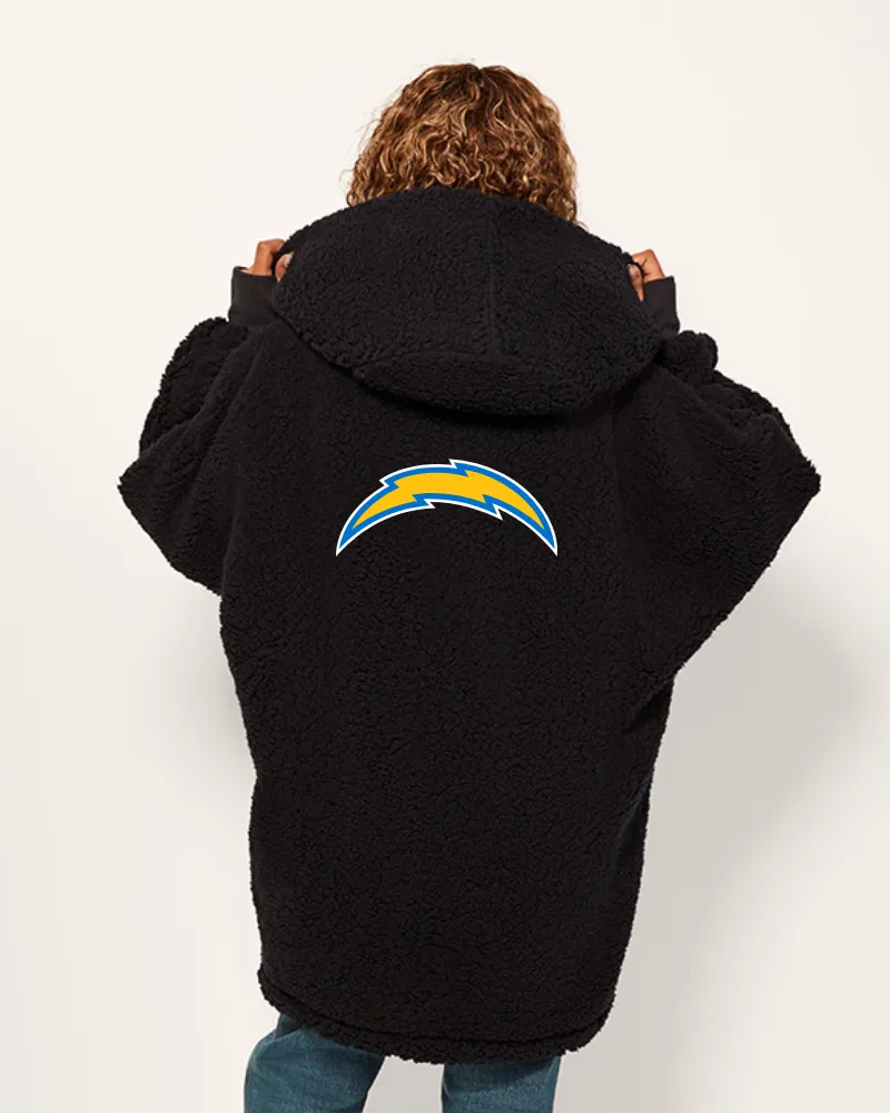 Los Angeles Chargers Sherpa Lounger Jacket sold by Jill Martin