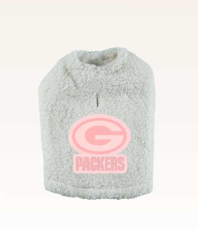 Green Bay Packers Pink Logo Sherpa Pet Jacket sold by Jill Martin