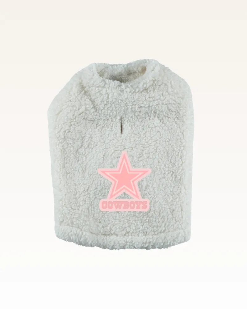 Dallas Cowboys Pink Logo Sherpa Pet Jacket sold by Jill Martin