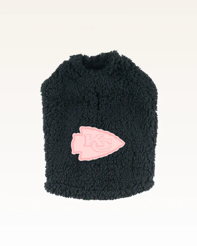 Kansas City Chiefs Pink Logo Sherpa Pet Jacket sold by Jill Martin