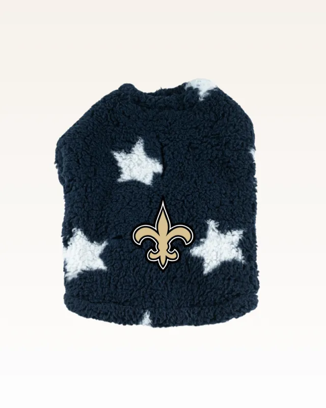 New Orleans Saints Sherpa Pet Jacket sold by Jill Martin