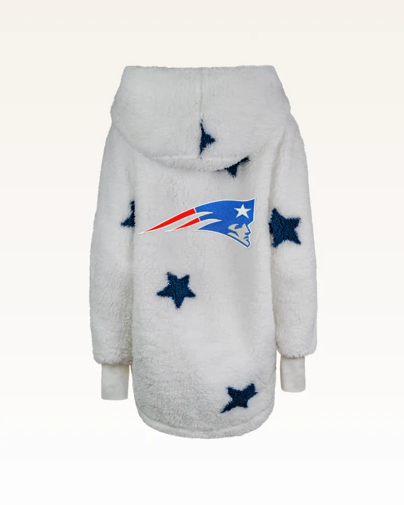 New England Patriots Sherpa Lounger Jacket sold by Jill Martin product image thumbnail 3