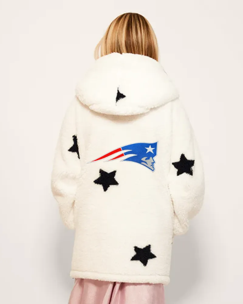 New England Patriots Sherpa Lounger Jacket sold by Jill Martin
