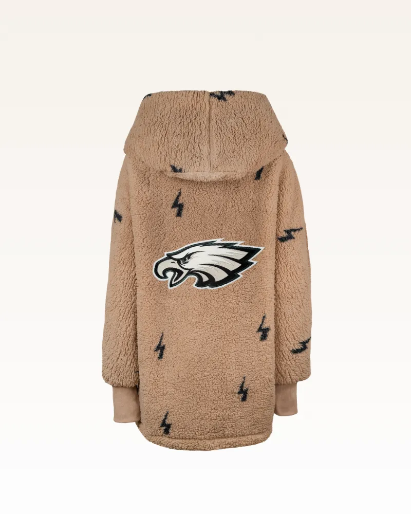 Philadelphia Eagles Sherpa Lounger Jacket sold by Jill Martin product image thumbnail 5